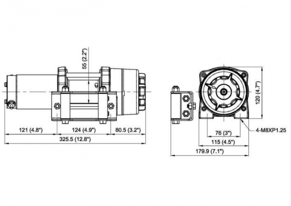 COMEUP Cub 3 12V STD, 3000lbs, oceľové lano