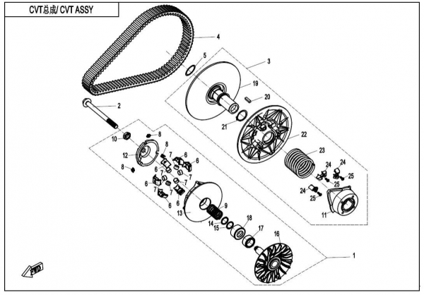 CLUTCH & CVT ASSY.
