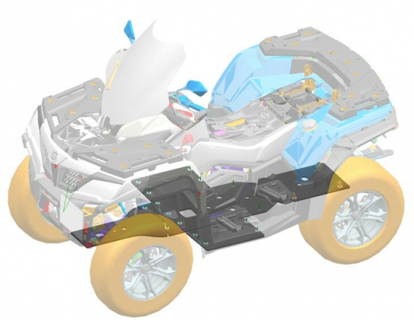 X850/X1000 Ochranný kryt podvozku plastový CFMOTO