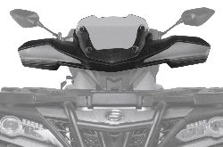 X850/X1000 Plexi štít Overland so šedými krytmi riadidiel