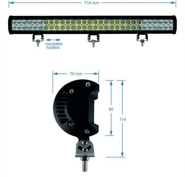 SHARK LED EPISTAR 60*3W 10800 lm 10-30V Combo 28