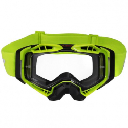 LS2 AURA GOGGLE BLACK H-V YELLOW WITH CLEAR VISOR