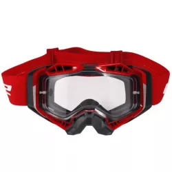 LS2 AURA GOGGLE BLACK RED WITH CLEAR VISOR