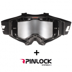 LS2 AURA PRO GOGGLE BLACK WITH IRIDIUM VISOR