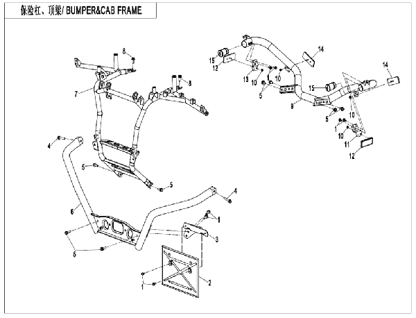 Nárazník a rám kabíny II