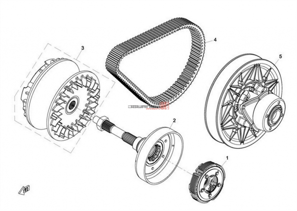 NÁHRADNÉ DIELY CF MOTO X8 - Spojka a variátor