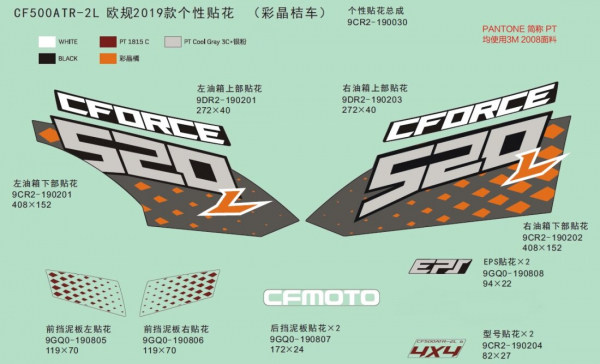 Nálepky (2019, CRYSTAL ORANGE)