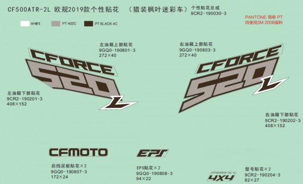 Nálepky (2019, TRUE TIMBER CAMO)