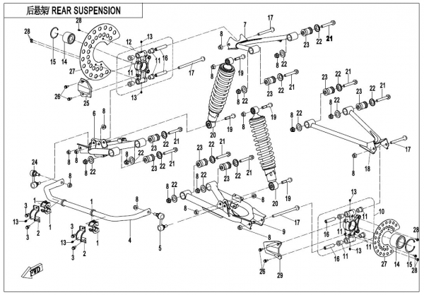 Zadné zavesenie III