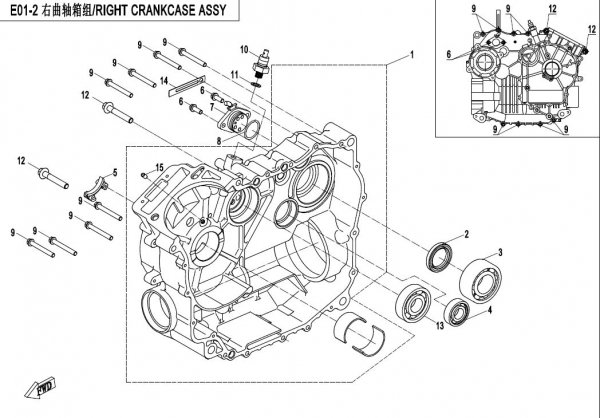 Pravý blok motora I