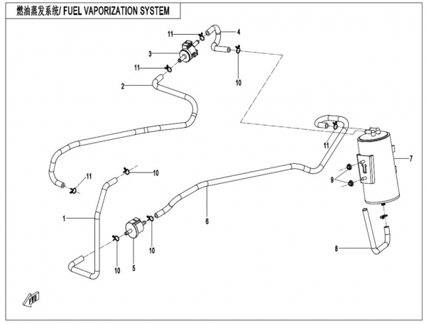Systém absorbcie benzínových výparov II