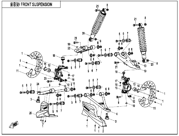 Predné zavesenie II