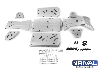 X450/X520 G2 (krátka verzia) Kryt podvozku hliníkový Rival
