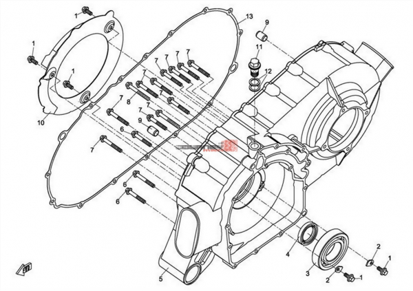 NÁHRADNÉ DIELY CF MOTO X8 - CVT skriňa