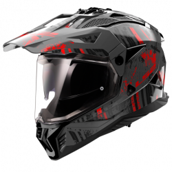 LS2 MX702 PIONEER II CRAZY BLACK RED