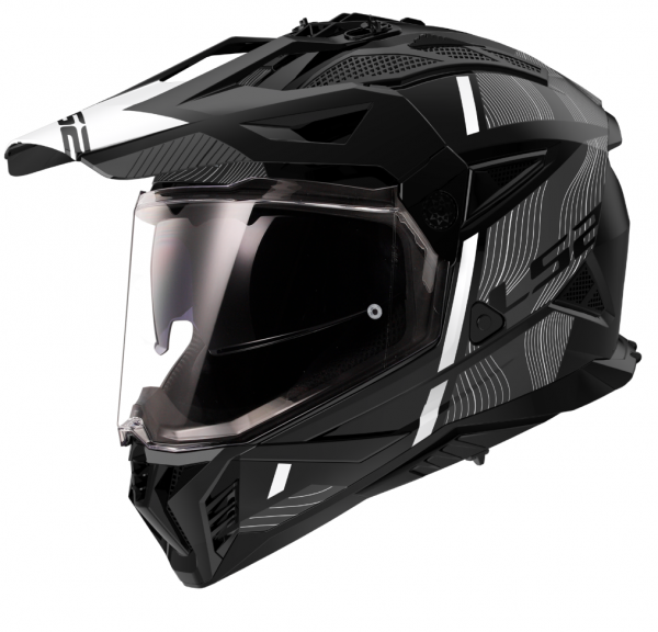 LS2 MX702 PIONEER II HILL MATT BLACK WHITE