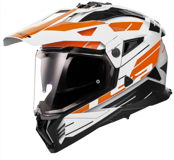 LS2 MX702 PIONEER II NAMIB WHITE ORANGE