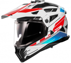 LS2 MX702 PIONEER II NAMIB WHITE BLUE RED