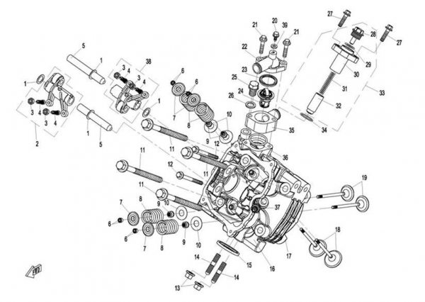 NÁHRADNÉ DIELY CF MOTO X8 - Hlava 1 valca