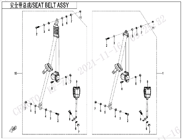 Bezpečnostné pásy predné II