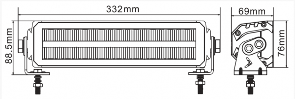 SHARK LED Light Bar EU homologated OSRAM 12