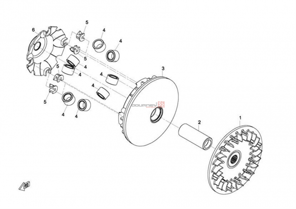 NÁHRADNÉ DIELY CF MOTO X8 - Primárna remenica