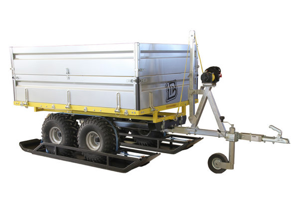 Lyže pre dvojnápravový príves