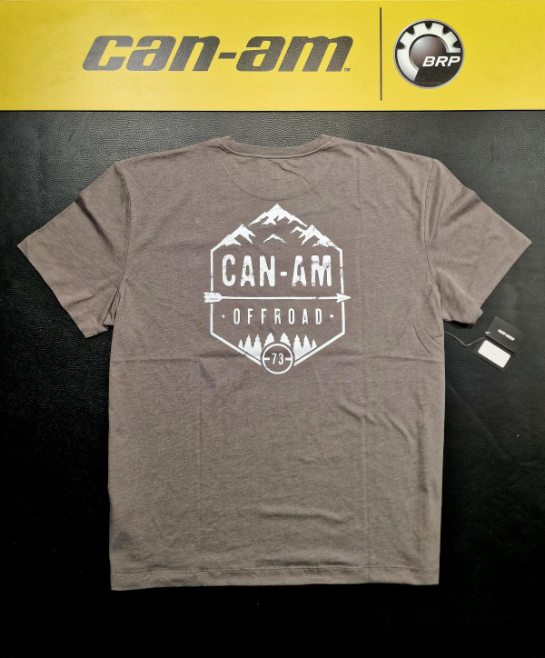 Pánske tričko BRP krémové / biele logo can-am