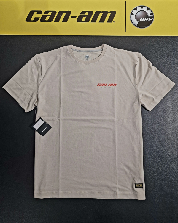 Pánske tričko BRP sand / biele logo can-am