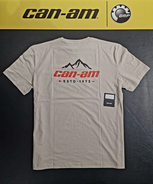 Pánske tričko BRP sand / biele logo can-am