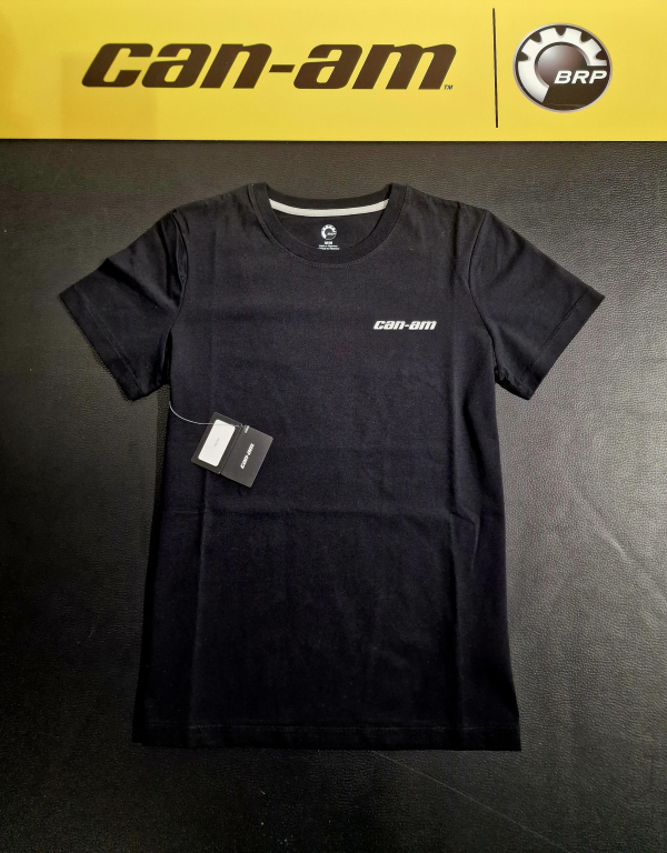 Dámske tričko BRP čierne / malý biely nápis can-am