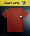 Pánske tričko BRP hnedé / červený nápis can-am