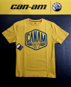 Pánske tričko BRP žlté / veľký modrý nápis can-am
