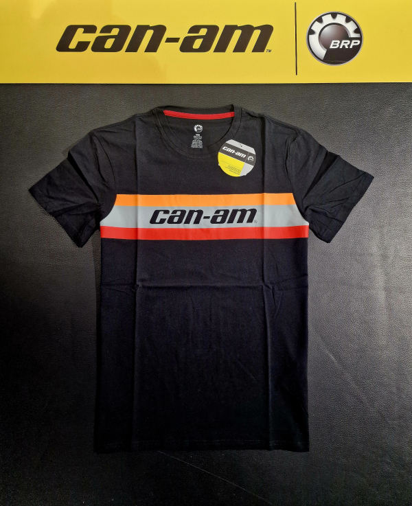 Pánske tričko BRP čierne / červeno-oranžové logo can-am