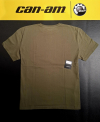 Pánske tričko BRP ZELENO-hnedé / čierny nápis can-am