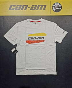 Pánske tričko BRP biele / žlto-červené logo can-am