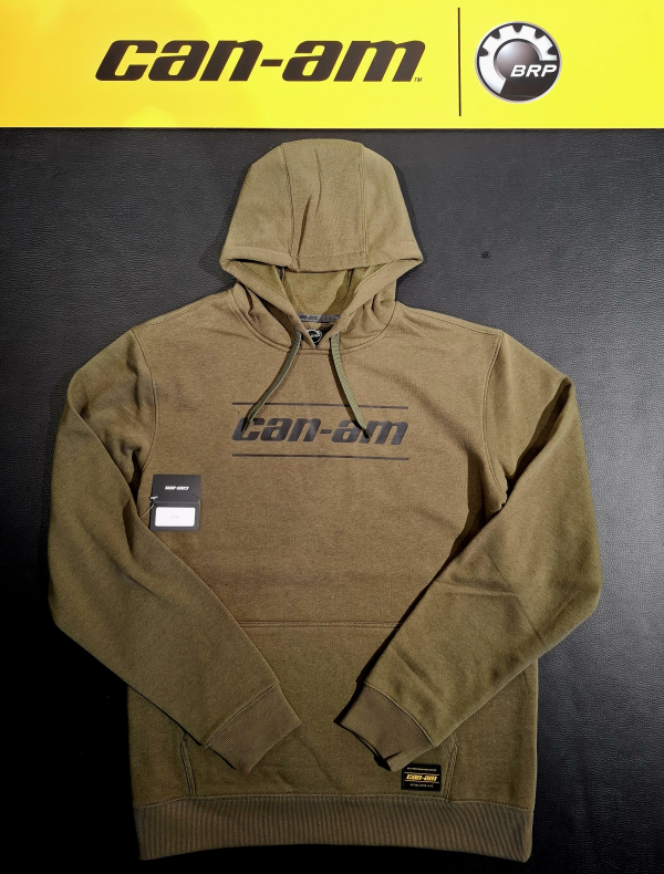 Pánska mikina BRP zeleno-hnedá / čierne logo can-am