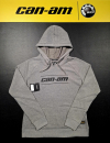 Dámska mikina BRP s kapucňou sivá / čierne logo can-am
