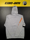 Pánska mikina BRP s kapucňou sivá / oranžové logo can-am