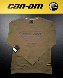 Pánsky sveter BRP zeleno-hnedý / čierne logo can-am