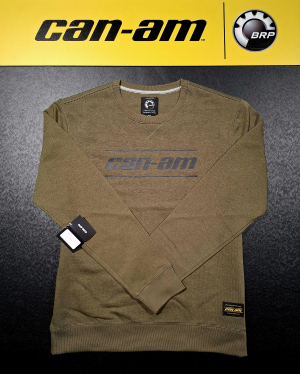 Pánsky sveter BRP zeleno-hnedý / čierne logo can-am