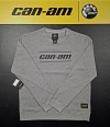Pánske tričko BRP sivé s dlhým rukávom / čierny nápis can-am