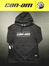 Dámska mikina BRP s kapucňou čierna / biele logo can-am
