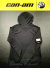 Dámska mikina BRP s kapucňou čierna / biele logo can-am