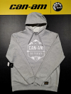 Pánska mikina BRP s kapucňou sivá / biele logo can-am