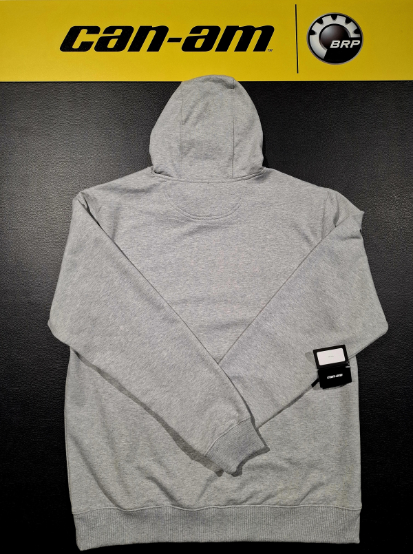 Pánska mikina BRP s kapucňou sivá / biele logo can-am