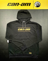 Pánska mikina BRP s kapucňou čierna / oranžový nápis can-am