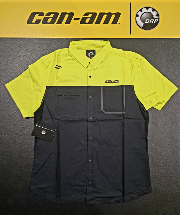 Pánska košeľa BRP čierno-neónová, krátky rukáv