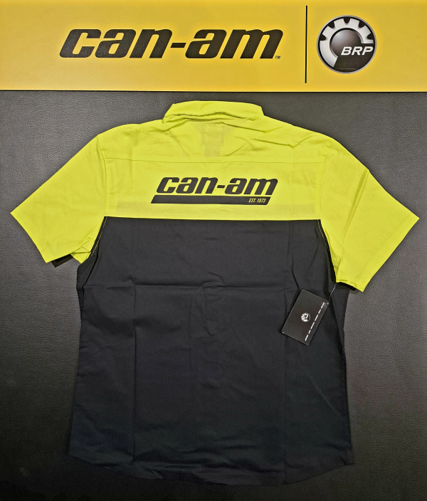 Pánska košeľa BRP čierno-neónová, krátky rukáv