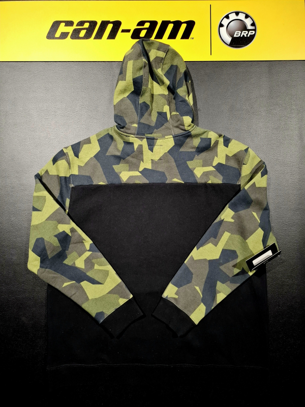 Pánska mikina BRP čierno-camo / nápis can-am